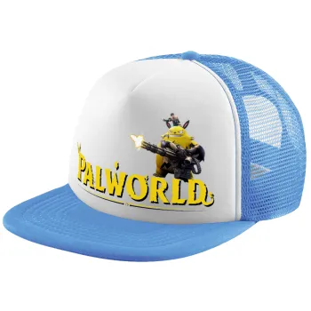 Palworld, Child's Soft Trucker Hat with Blue/White Mesh (POLYESTER, CHILD, ONE SIZE)