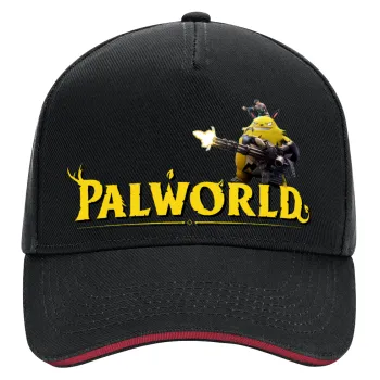Palworld, DRILL Adult Ultimate Hat BLACK/RED, (100% COTTON, ADULT, UNISEX, ONE SIZE)