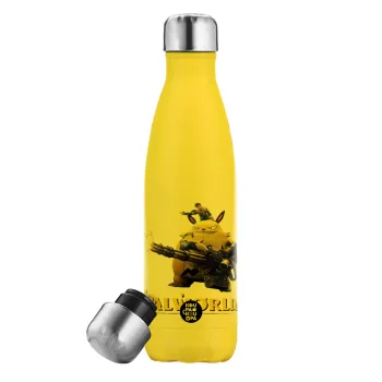Palworld, Yellow Stainless Steel Metallic Thermos, double-walled, 500ml