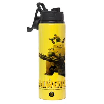 Palworld, Μεταλλικό παγούρι νερού με καπάκι ασφαλείας, αλουμινίου 850ml
