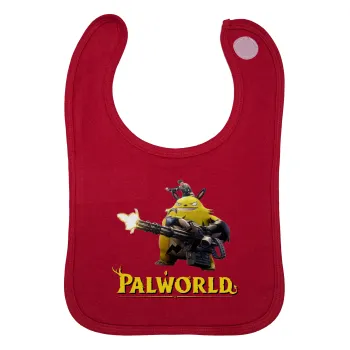 Palworld, Σαλιάρα με Σκρατς Κόκκινη 100% Organic Cotton (0-18 months)