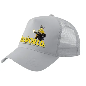 Palworld, Καπέλο Ενηλίκων Structured Trucker, με Δίχτυ, ΓΚΡΙ (100% ΒΑΜΒΑΚΕΡΟ, ΕΝΗΛΙΚΩΝ, UNISEX, ONE SIZE)