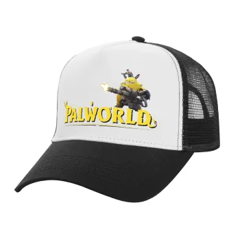 Palworld, Καπέλο Ενηλίκων Structured Trucker, με Δίχτυ, ΛΕΥΚΟ/ΜΑΥΡΟ (100% ΒΑΜΒΑΚΕΡΟ, ΕΝΗΛΙΚΩΝ, UNISEX, ONE SIZE)