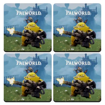 Palworld, ΣΕΤ 4 Σουβέρ ξύλινα τετράγωνα (9cm)