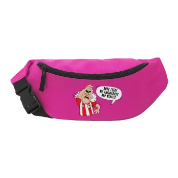 Τάκης, Άντε γεια, με ανώμαλους δεν μιλάω!, Unisex waist bag (banana) in PINK color with 2 pockets