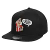 Καπέλο παιδικό Flat Snapback, Μαύρο (100% ΒΑΜΒΑΚΕΡΟ, ΠΑΙΔΙΚΟ, UNISEX, ONE SIZE)