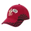 Adult Cap RACING Ultimate Red/Black, (100% COTTON DRILL, ADULT, UNISEX, ONE SIZE ADULT)