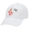 Adult Baseball Cap White 5-panel (POLYESTER, ADULT, UNISEX, ONE SIZE)