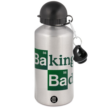Baking Bad, Μεταλλικό παγούρι νερού, Ασημένιο, αλουμινίου 500ml