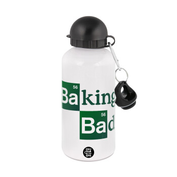 Baking Bad, Metal water bottle, White, aluminum 500ml