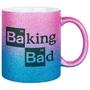 Baking Bad, Κούπα Χρυσή/Μπλε Glitter, κεραμική, 330ml