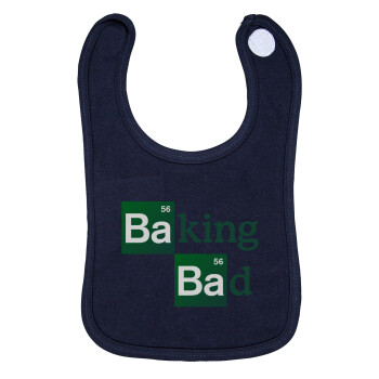 Baking Bad, Σαλιάρα με Σκρατς 100% Organic Cotton Μπλε (0-18 months)