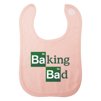 Baking Bad, Σαλιάρα με Σκρατς ΡΟΖ 100% Organic Cotton (0-18 months)