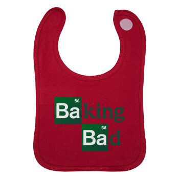Baking Bad, Σαλιάρα με Σκρατς Κόκκινη 100% Organic Cotton (0-18 months)