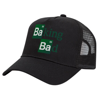 Baking Bad, Καπέλο Trucker με Δίχτυ, Μαύρο, (ΒΑΜΒΑΚΕΡΟ, ΠΑΙΔΙΚΟ, UNISEX, ONE SIZE)
