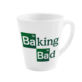Baking Bad, Κούπα κωνική Latte Λευκή, κεραμική, 300ml