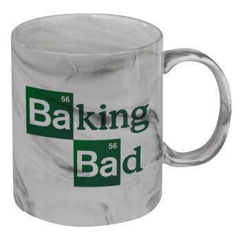 Baking Bad, Κούπα κεραμική, marble style (μάρμαρο), 330ml