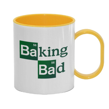Baking Bad, Κούπα (πλαστική) (BPA-FREE) Polymer Κίτρινη για παιδιά, 330ml