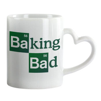 Baking Bad, Mug heart handle, ceramic, 330ml