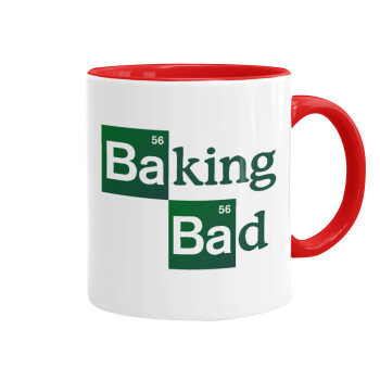 Baking Bad, Κούπα χρωματιστή κόκκινη, κεραμική, 330ml