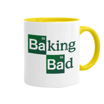 Baking Bad, Κούπα χρωματιστή κίτρινη, κεραμική, 330ml