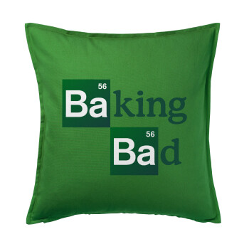 Baking Bad, Μαξιλάρι καναπέ Πράσινο 100% βαμβάκι, περιέχεται το γέμισμα (50x50cm)