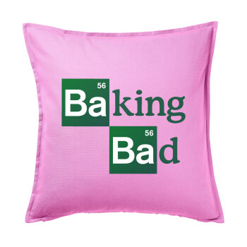 Baking Bad, Μαξιλάρι καναπέ ΡΟΖ 100% βαμβάκι, περιέχεται το γέμισμα (50x50cm)