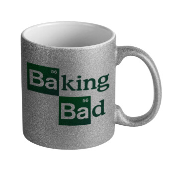 Baking Bad, Κούπα Ασημένια Glitter που γυαλίζει, κεραμική, 330ml