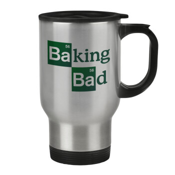 Baking Bad, Stainless steel travel mug with lid, double wall 450ml