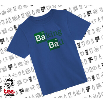 Baking Bad, Παιδικό T-Shirt ΜΠΛΕ από 100% βαμβάκι, για κάθε μέρα. Vegan & OEKO-TEX πιστοποιημένο.
