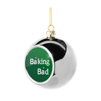 Baking Bad, Silver 8cm Christmas tree ball ornament