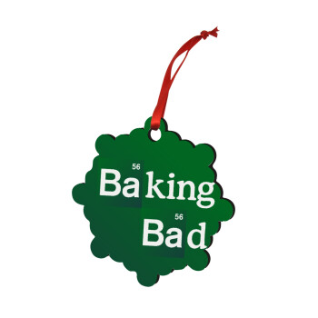 Baking Bad, Χριστουγεννιάτικο στολίδι snowflake ξύλινο 7.5cm