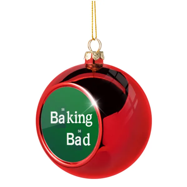 Baking Bad — Χριστουγεννιάτικη μπάλα δένδρου Κόκκινη 8cm