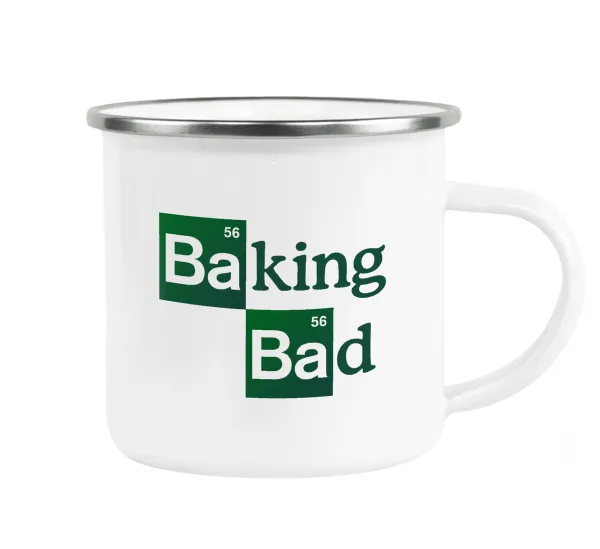Baking Bad — Metallic enamel cup white 360ml