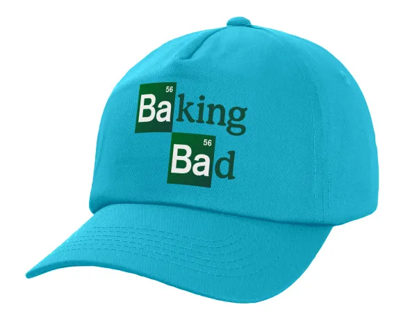 Baking Bad — Καπέλο παιδικό Baseball, 100% Βαμβακερό Twill, Γαλάζιο (ΒΑΜΒΑΚΕΡΟ, ΠΑΙΔΙΚΟ, UNISEX, ONE SIZE)