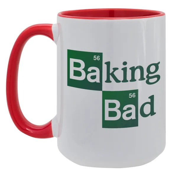 Baking Bad — Mega mug 15oz, red ceramic, 450ml