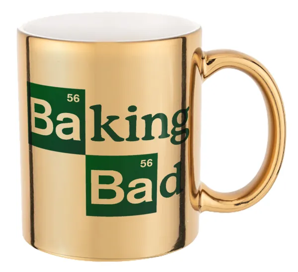 Baking Bad — Mug ceramic, gold mirror, 330ml