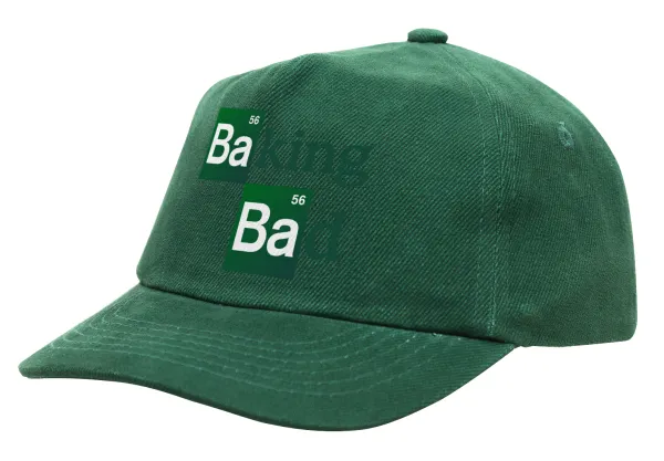 Baking Bad — Καπέλο παιδικό Baseball, 100% Βαμβακερό Drill, ΠΡΑΣΙΝΟ (ΒΑΜΒΑΚΕΡΟ, ΠΑΙΔΙΚΟ, ONE SIZE)