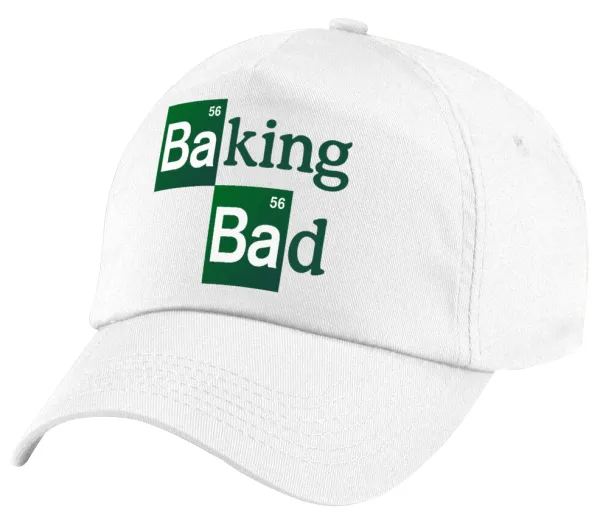 Baking Bad — Πεντάφυλλο καπέλο Λευκό, 100% Βαμβακερό (Twill), με ρύθμιση, unisex