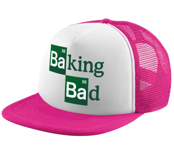 Baking Bad — Καπέλο Ενηλίκων Soft Trucker με Δίχτυ Pink/White (POLYESTER, ΕΝΗΛΙΚΩΝ, UNISEX, ONE SIZE)