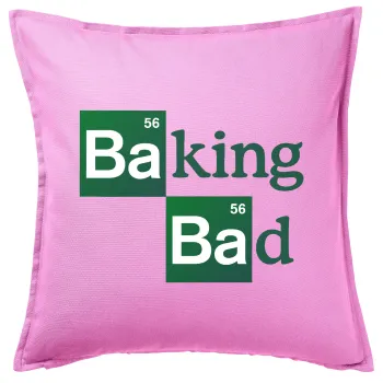 Baking Bad, Sofa cushion Pink 50x50cm includes filling