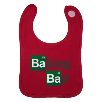 Baking Bad, Σαλιάρα με Σκρατς Κόκκινη 100% Organic Cotton (0-18 months)