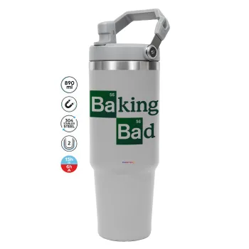 Baking Bad, GREY color, 890ml (30oz) stainless Steel Tumbler with Handle