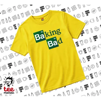 Baking Bad, yellow childrens T-Shirt made of 100% cotton, for every day. Vegan & OEKO-TEX certified.