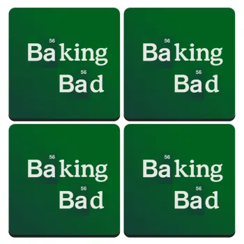 Baking Bad, ΣΕΤ 4 Σουβέρ ξύλινα τετράγωνα (9cm)
