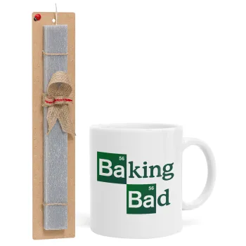 Baking Bad, Πασχαλινή Λαμπάδα με Κούπα κεραμική (330ml) & κερί αρωματικό πλακέ (30cm) (ΓΚΡΙ)