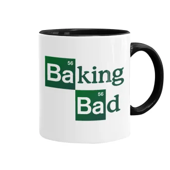 Baking Bad, Κούπα χρωματιστή μαύρη, κεραμική, 330ml
