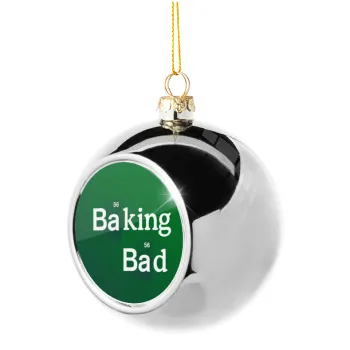 Baking Bad, Silver 8cm Christmas tree ball ornament