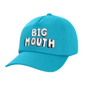 Big mouth, Καπέλο παιδικό Baseball, 100% Βαμβακερό Twill, Γαλάζιο (ΒΑΜΒΑΚΕΡΟ, ΠΑΙΔΙΚΟ, UNISEX, ONE SIZE)