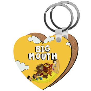 Big mouth, Μπρελόκ Ξύλινο καρδιά MDF